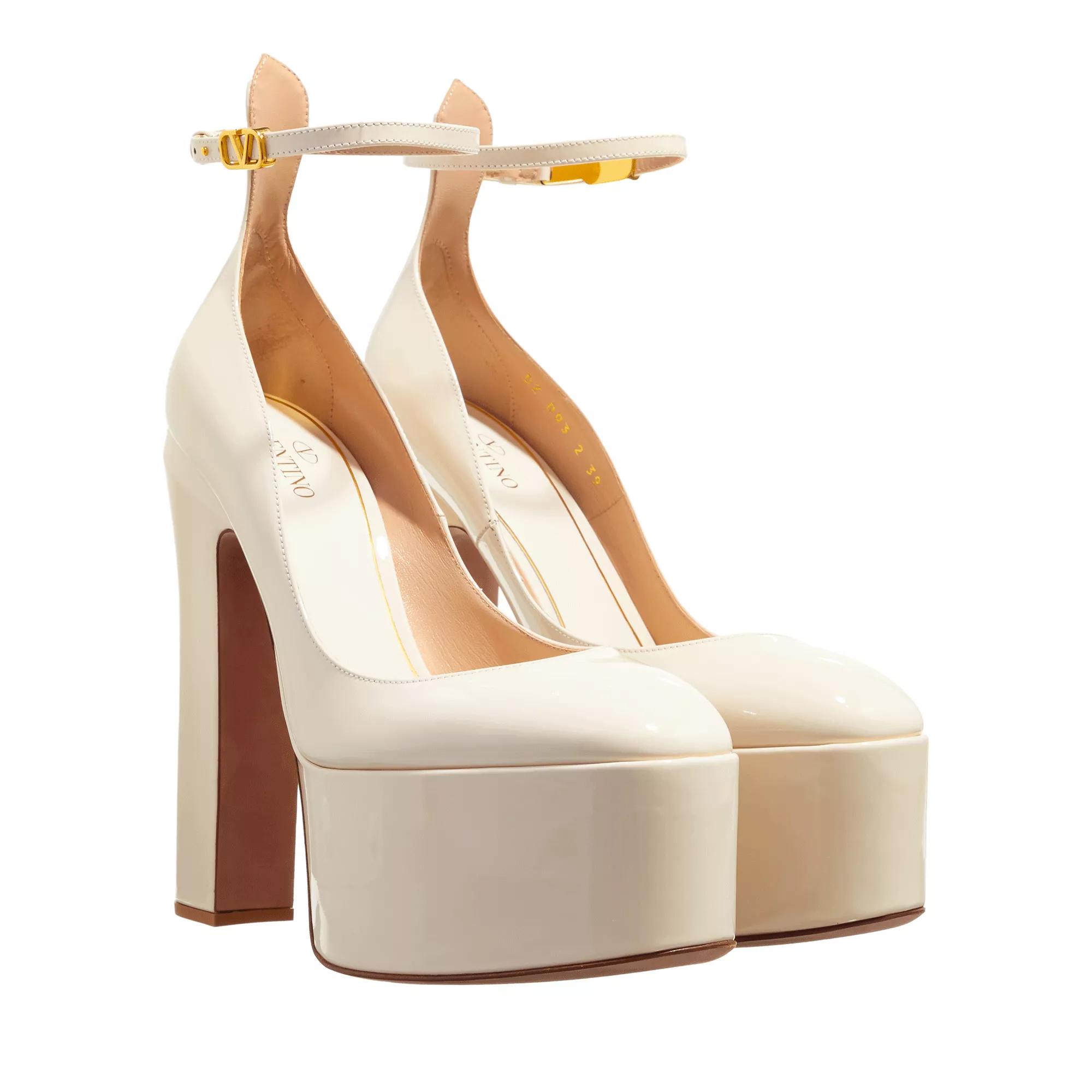 White best sale platform pumps