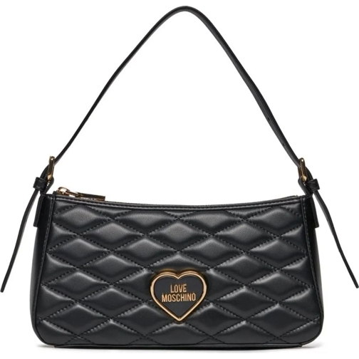 Moschino Fourre-tout Romantic Logo Plaque Shoulder Bag schwarz