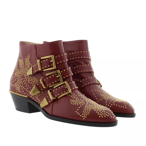 Chloé Susanna Nappa Boots Cherry Syrup Ankle Boot
