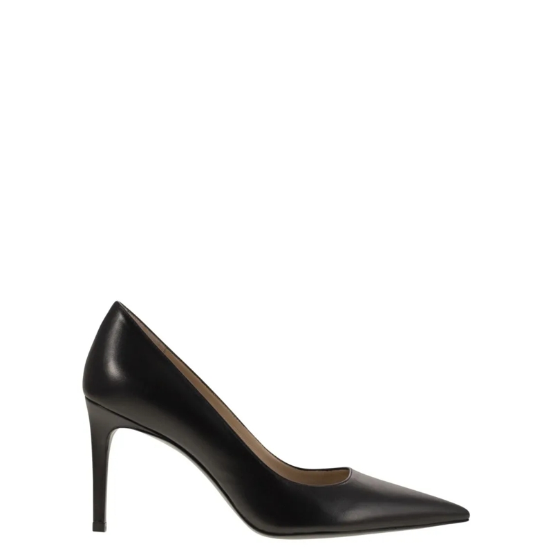 Stuart Weitzman Escarpins Stuart Power 85 - Leather Pumps Black