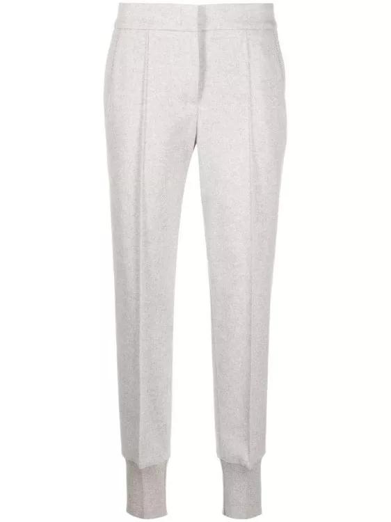 Peserico - Cotton-Blend Tapered Trousers - Größe 44 - grau