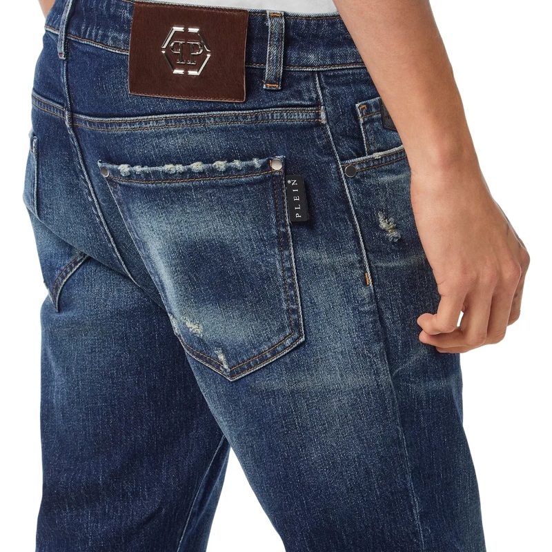 Philipp Plein Jeans mit geradem Bein Vergessen Sie die Routine und wählen Sie etwas gan dunkel-blau(Image 5)