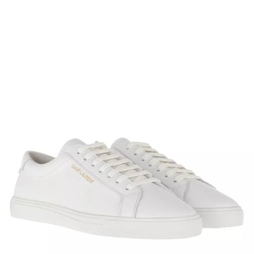 Saint Laurent Andy Sneakers Leather Optic White Low-Top Sneaker