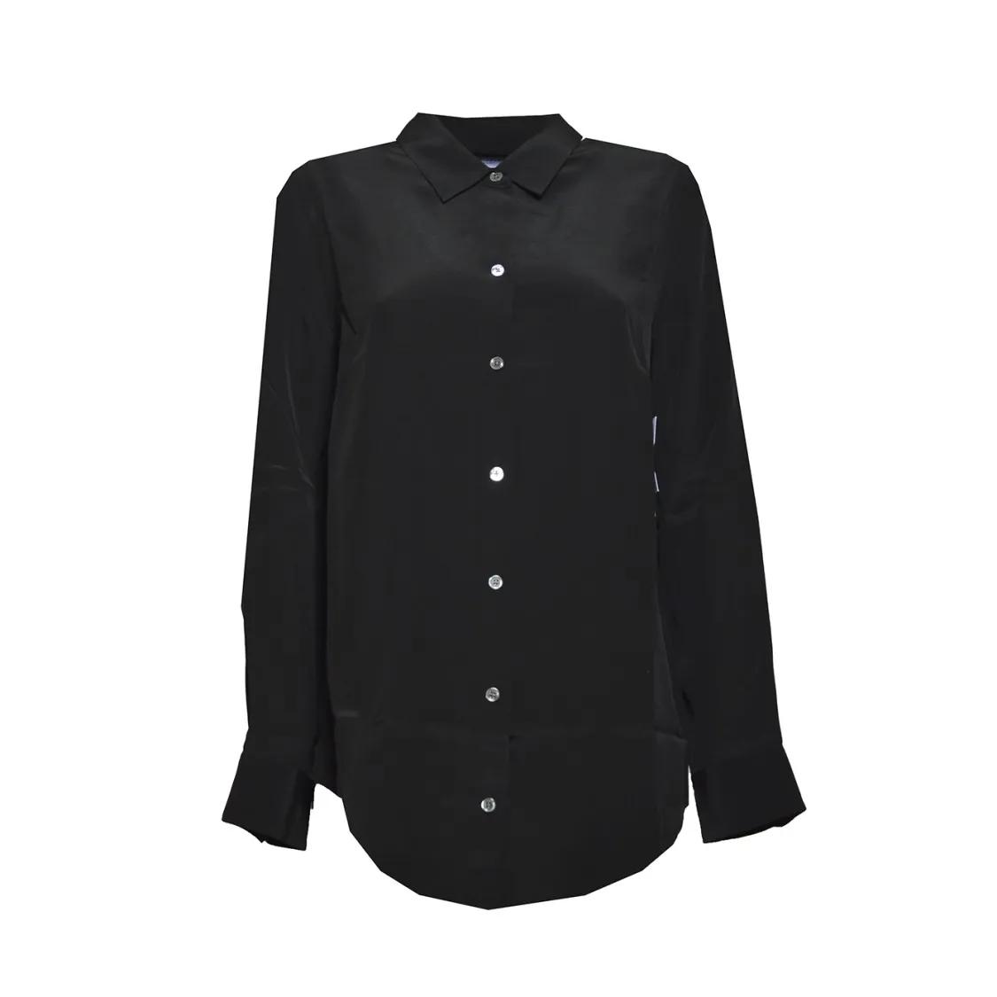 Thumbnail - Equipment - Essential Silk Shirt - Black - Größe L - schwarz