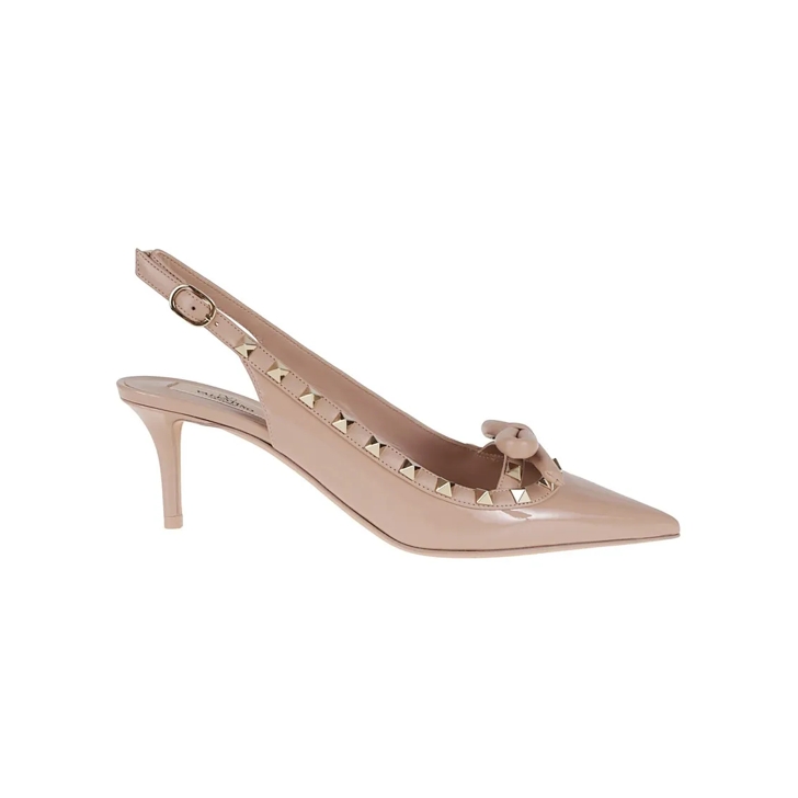 Valentino Garavani Patent Leather Slingback Pumps Neutrals Pumps