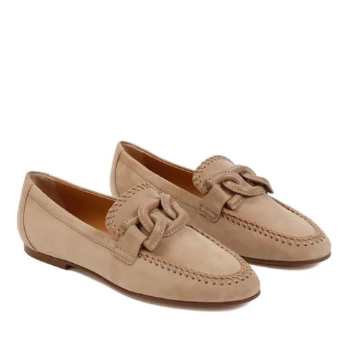 Tod's Beige Suede Leather Loafers Brown Mocassin