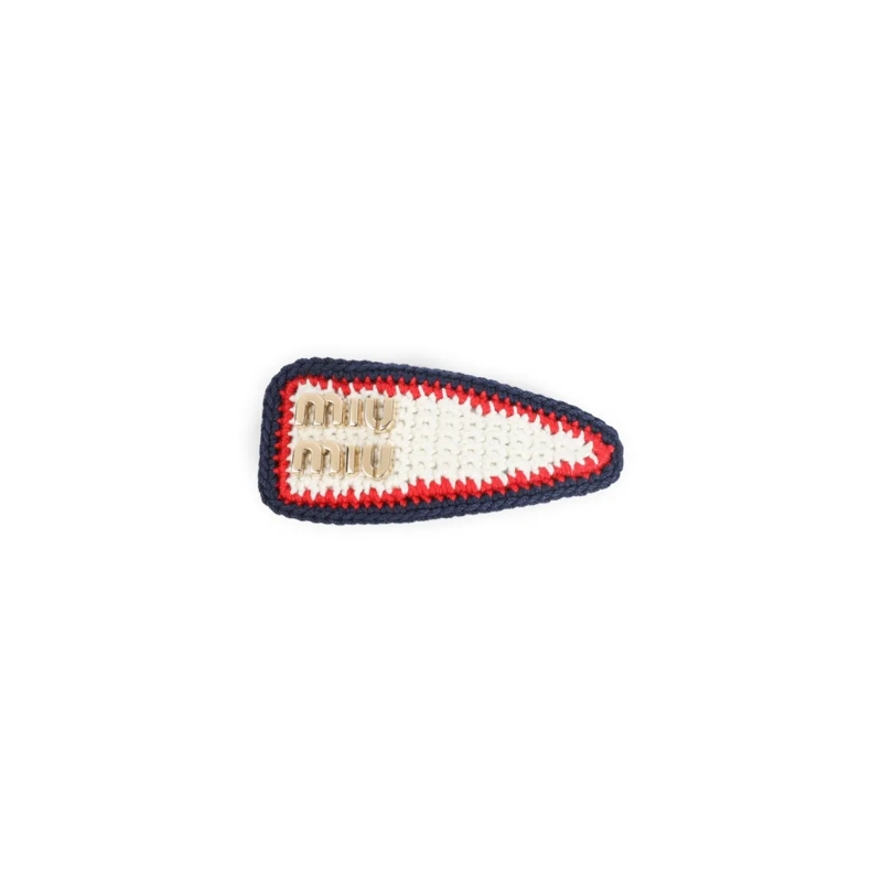 Miu Miu Haarklammer Triangular Textured Crochet Hair Clip Multicolor