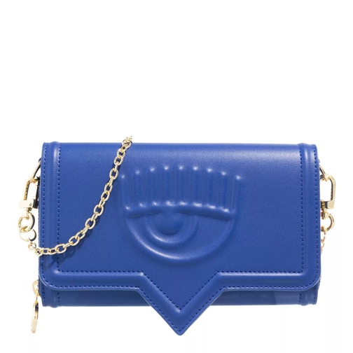 Chiara Ferragni Range A - Eyelike Bags, Sketch 14 Wallet Royal Blue Portemonnee Aan Een Ketting