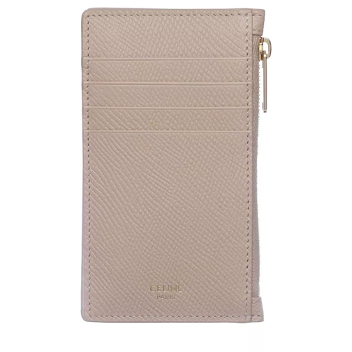 Celine Zipped Compact Card Holder Leather Nude Card Case