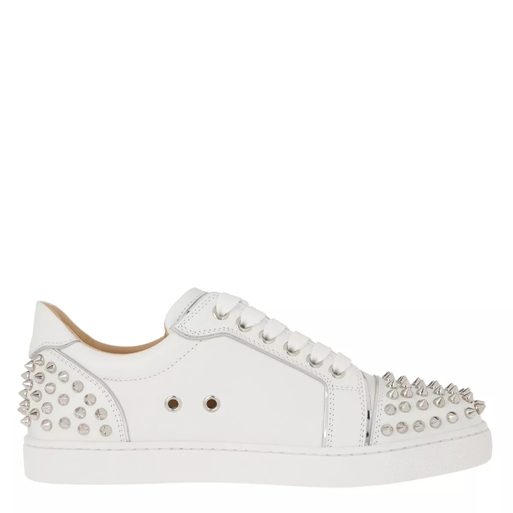 Christian Louboutin Vieira 2 Sneaker Leather White Silver lage top sneaker