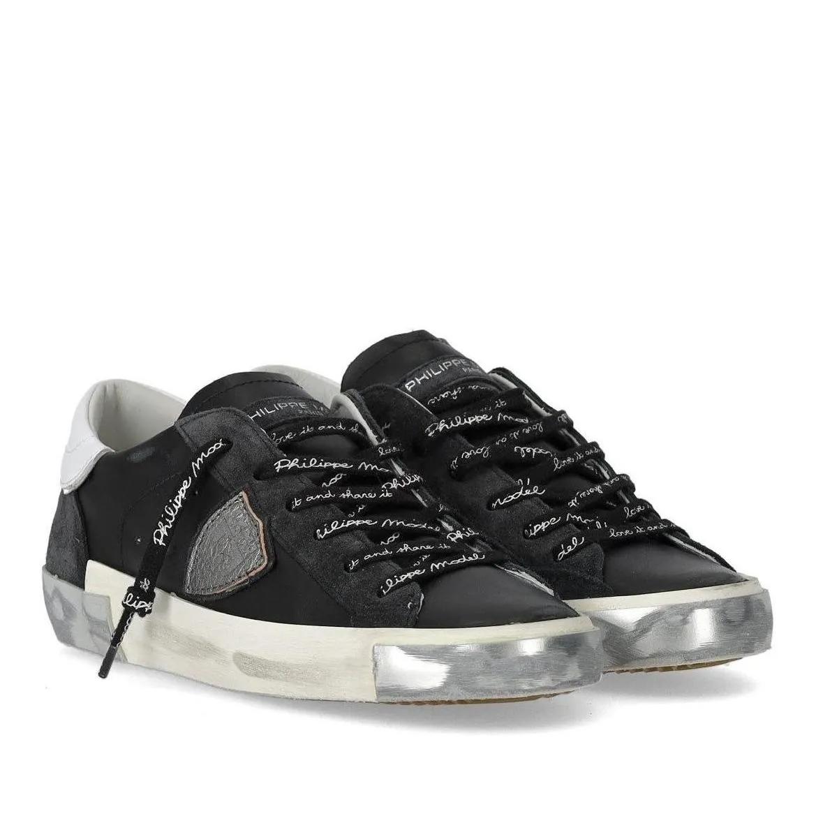 Philippe Model Sneakers - PHILIPPE MODEL PRSX LOW FOXY LAMINE%27 SCHWARZER SNE - Gr. 36 (EU) - in Schwarz - für Damen