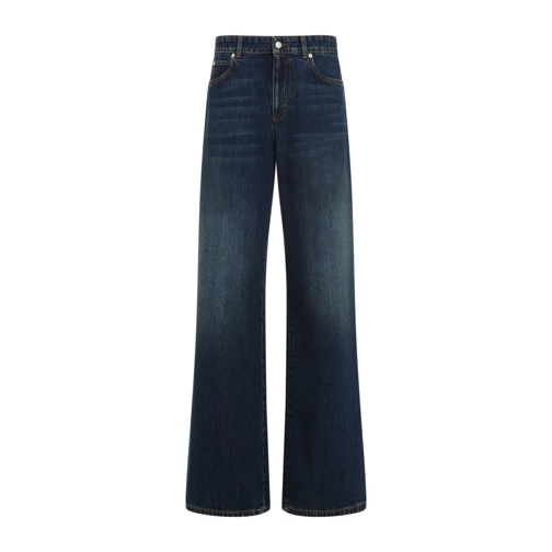 Alexander McQueen Jeans Dark Blue Cotton Jeans Blue