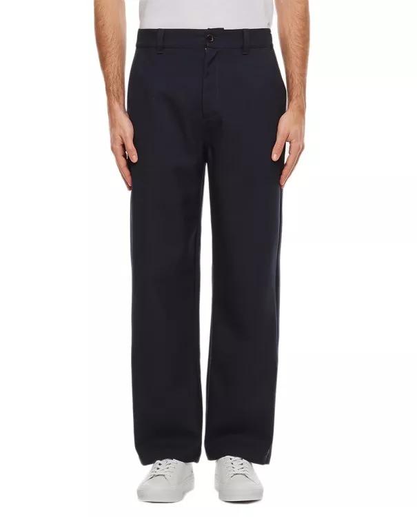 Marni - Trousers With Logo Waistband - Größe 46 - blau