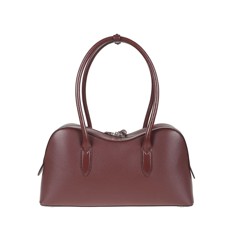 Stella McCartney Fourre-tout Embossed Grainy Eco Mat Tote Burgundy