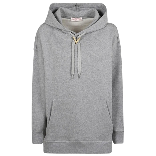 Valentino Hemden Cotton Sweatshirt Grey