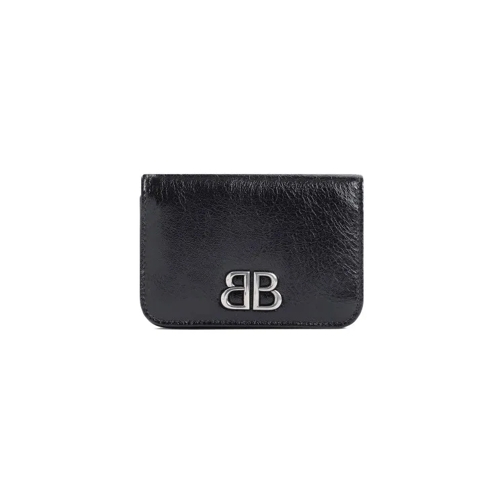 Balenciaga Monaco Fla Ca Hol Credit Card Case Black Bi-Fold Portemonnee