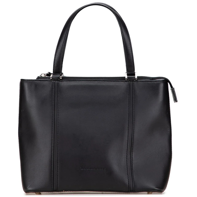 Burberry Tote Leather Handbag schwarz