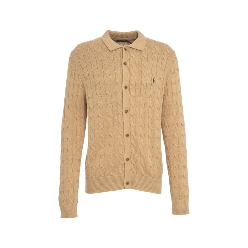 Polo Ralph Lauren Vest Cable-Knit Cardigan Brown