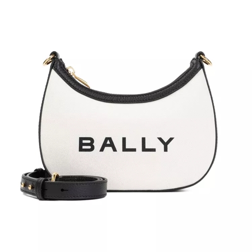 Bally White Natural Organic Cotton Cross-Body Bag White Axelremsväska