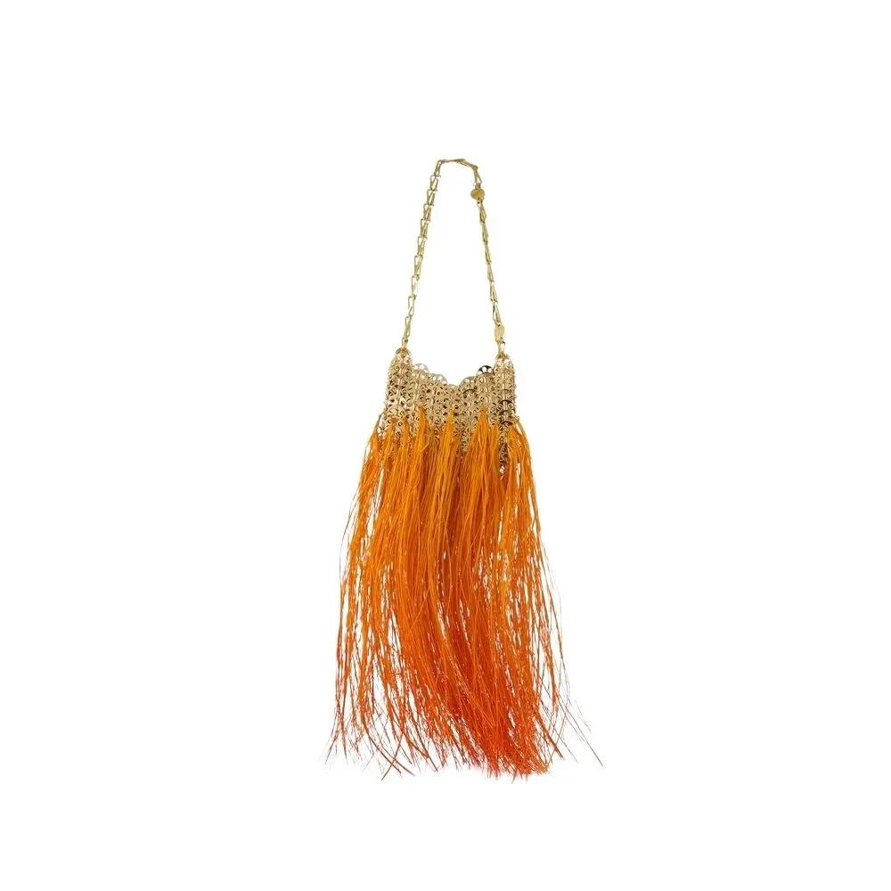 Paco Rabanne Shopper - Gradient Fringes Bag - Raphia - Orange - Gr. unisize - in Orange - für Damen