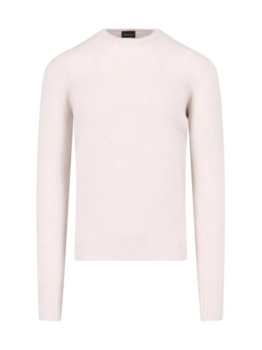 Thumbnail - Drumohr - Classic Sweater In Cream Cashmere Crew Neck - Größe 56 - beige