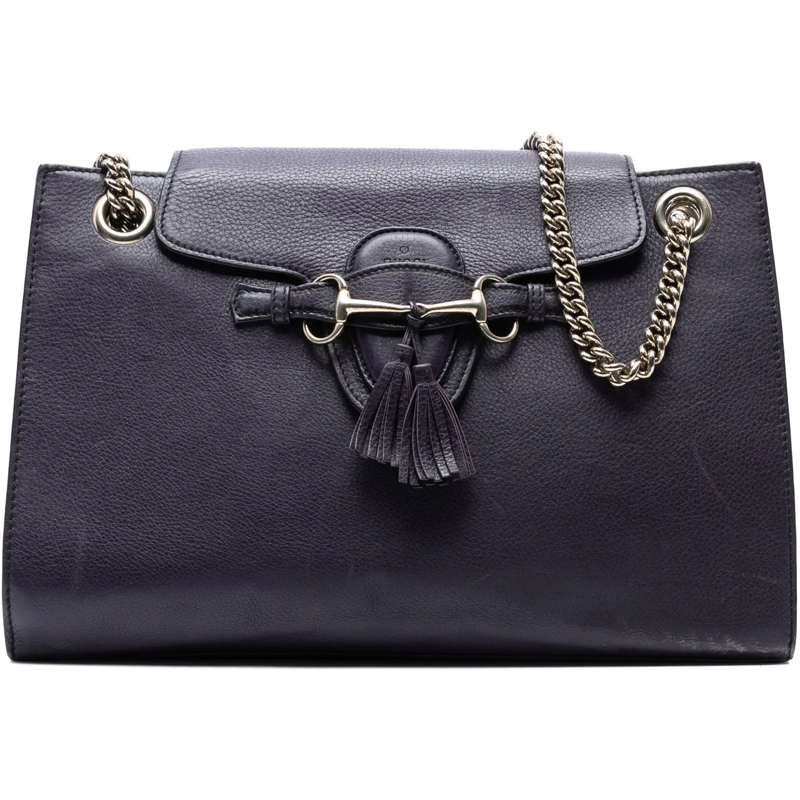 Gucci Schultertasche Large Leather Emily Shoulder Bag lila