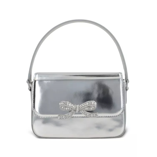 Self Portrait Silver Leather Micro Bag Silver Micro Tas