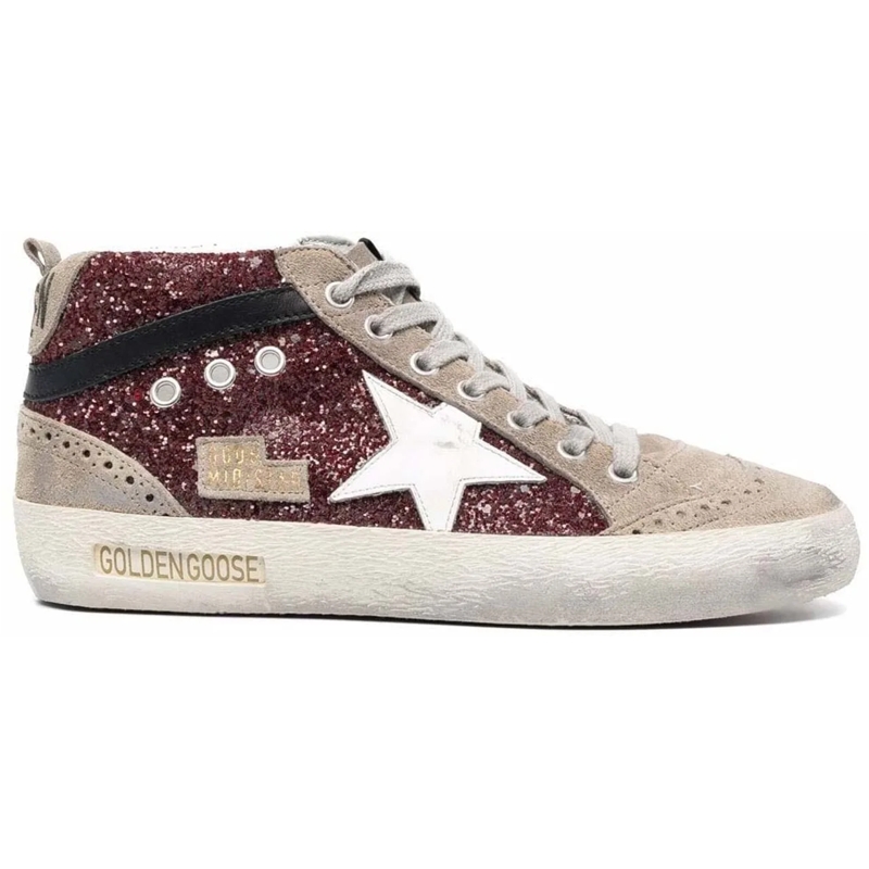 Golden Goose Low-Top-Sneaker Sneakers Dark Redtaupewhiteblack mehrfarbig