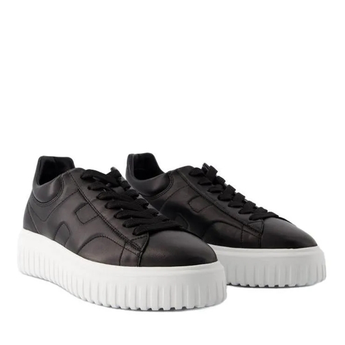 Hogan H-Stripes Allacciato Sneakers - Leather - Black Black Low-Top Sneaker