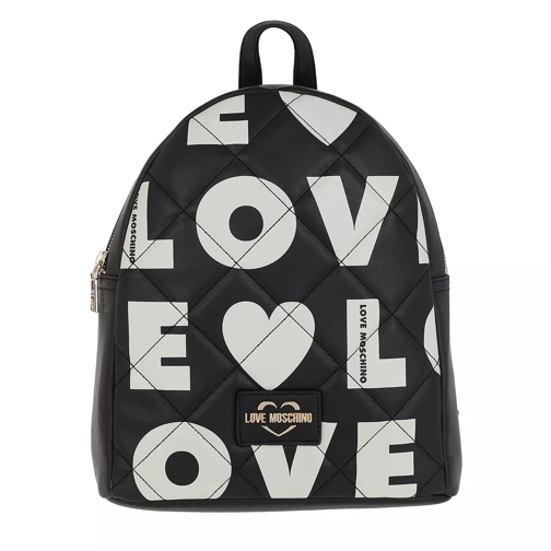 Love Moschino Logo Quilted Backpack Nero Rugzak