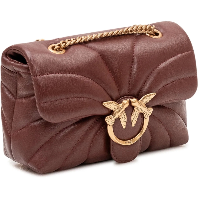 Pinko Schultertasche Borsa Love Puff Mini Trapuntata con Patta braun(Image 3)