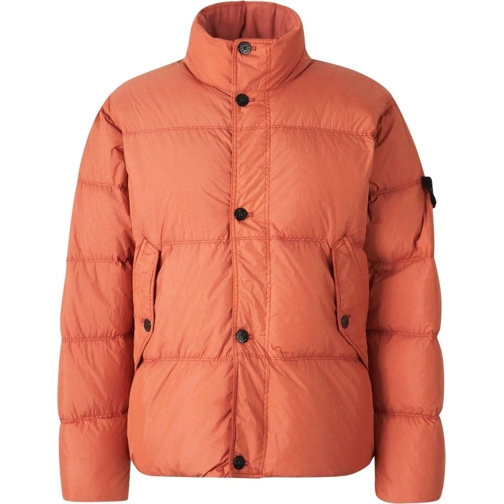 Stone Island Vestes en duvet Logo Quilted Coat orange