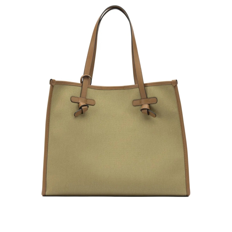 Gianni Chiarini Sac à bandoulière Green Canvas And Leather Shoulder Bag Green