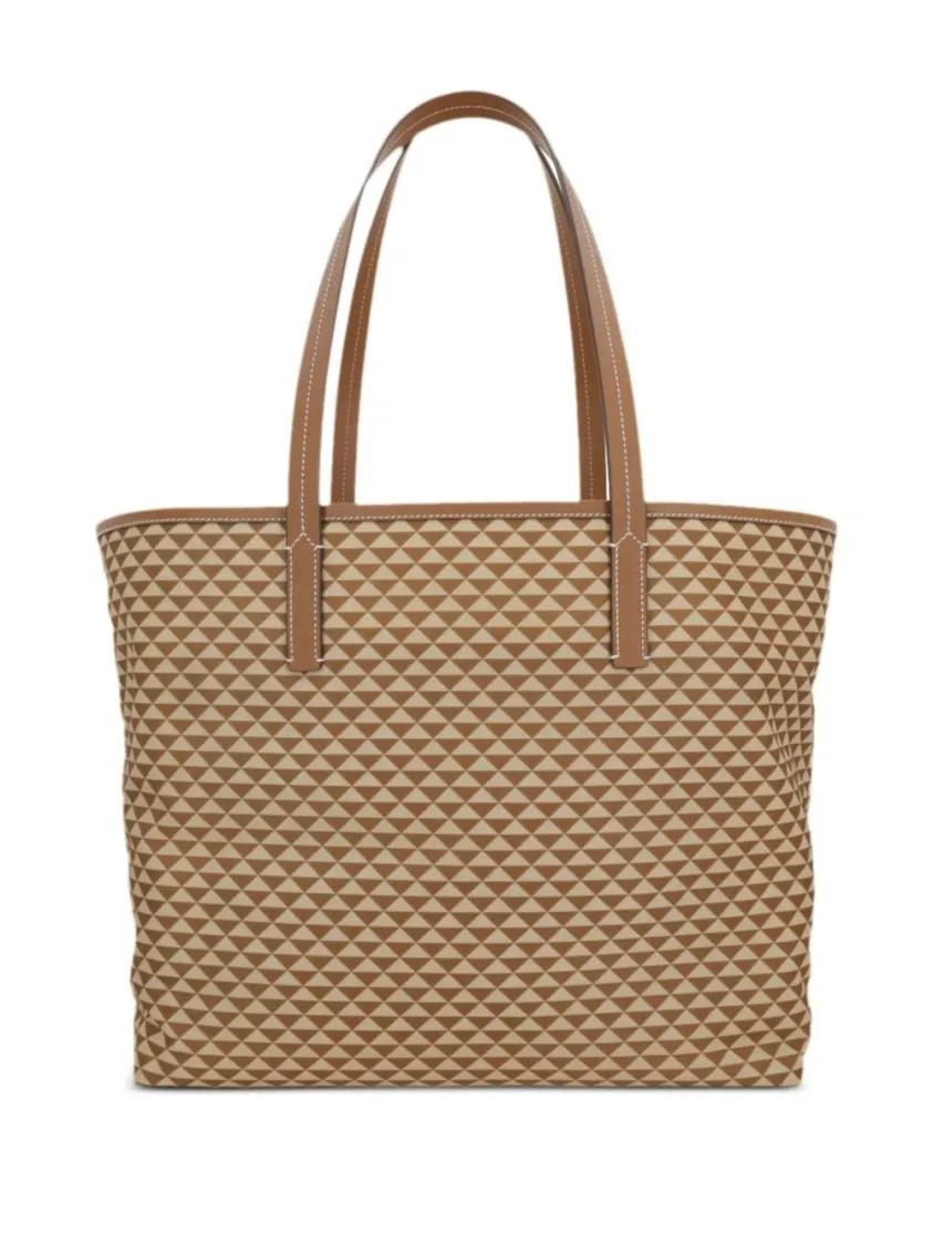 Prada Totes & shoppers Diamond Pattern Tote Bag With Leather Handles in bruin