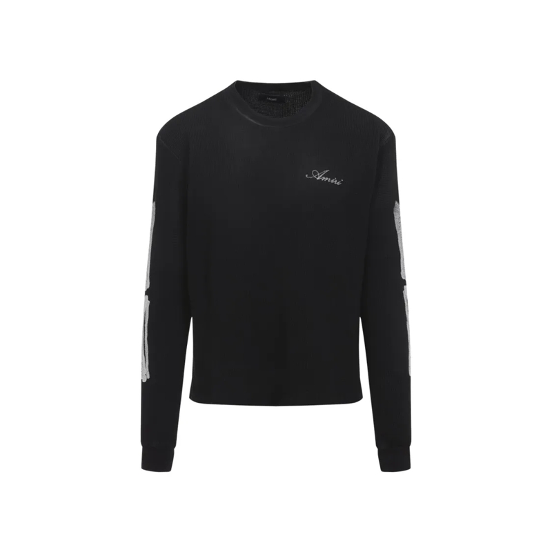 Amiri Top met lange mouwen Long-Sleeve Black T-Shirt With Graphic Sleeve Deta Black
