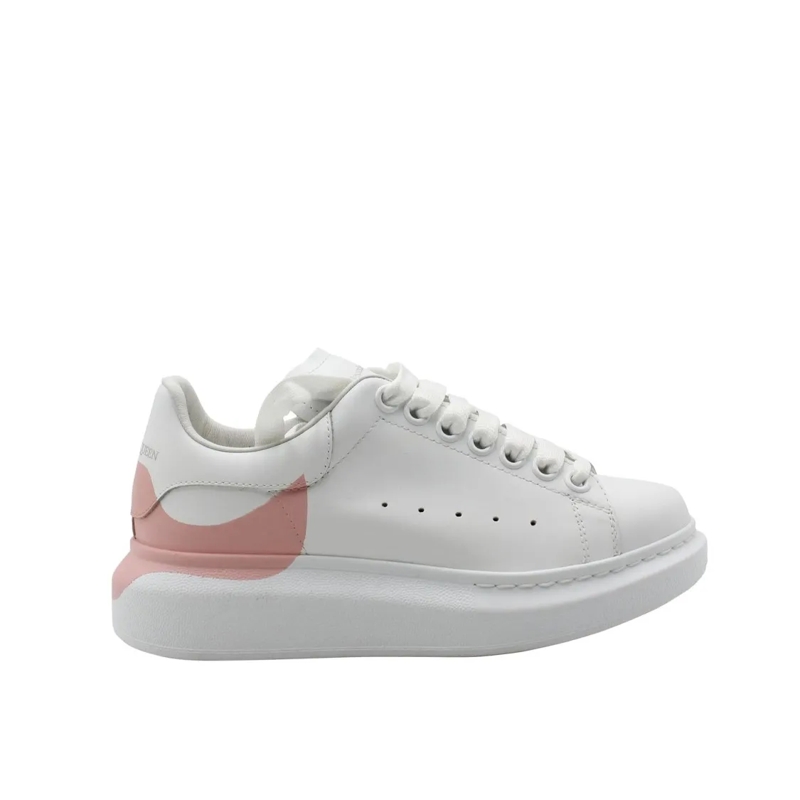 Alexander McQueen Lage-top sneaker White Calf Leather Sneakers With Perforated Design White