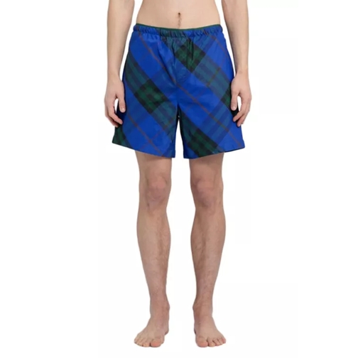 Burberry Check Swim Shorts Blue 