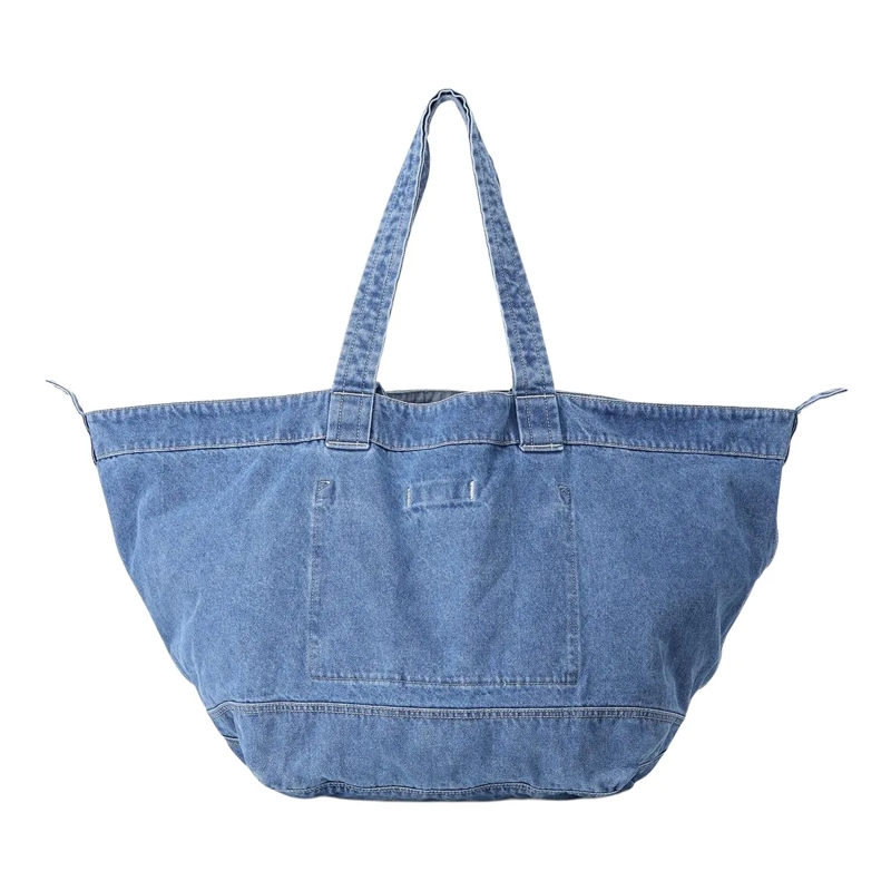 Closed Crossbody Bag Shopper aus Denim blau(Image 2)