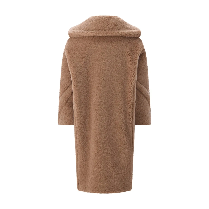Max Mara Wintermantel Mantel Teddy aus Wolle & Seide braun(Image 2)