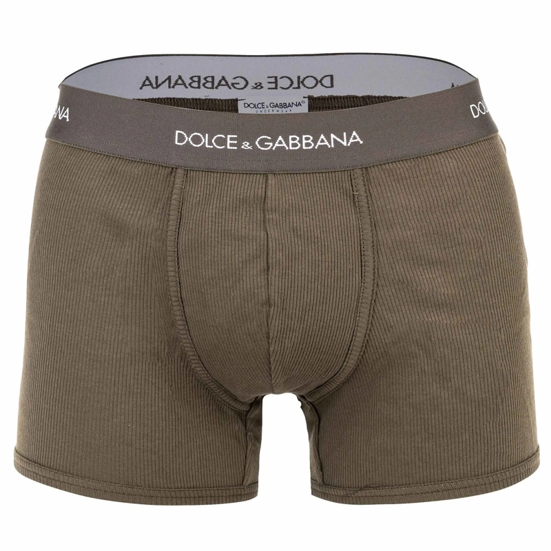 Dolce&Gabbana  Fine-Rib Regular Boxer khaki