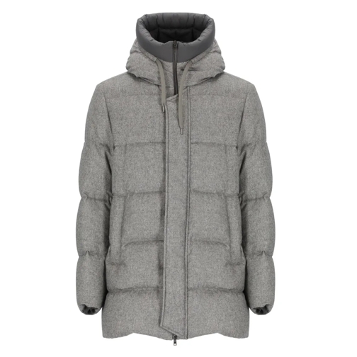 Herno Donzen jassen Cashmere And Silk Padded Bomber Jacket Grey