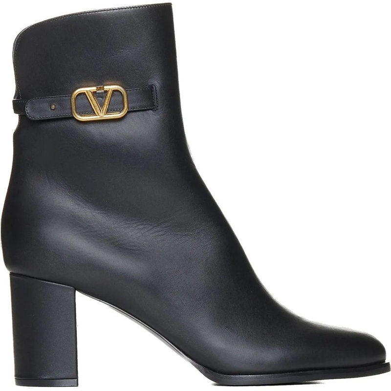 Valentino Garavani Stiefel Signature Smooth Leather Boots Black(Image 3)