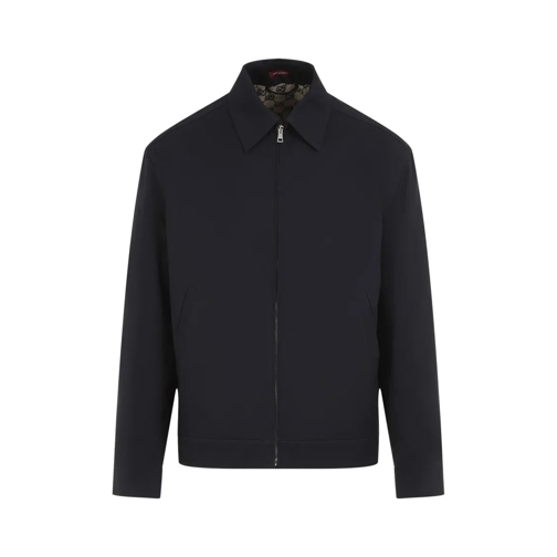 Gucci Bomberjacken Ink Blue Cotton Spw Blouson Blue