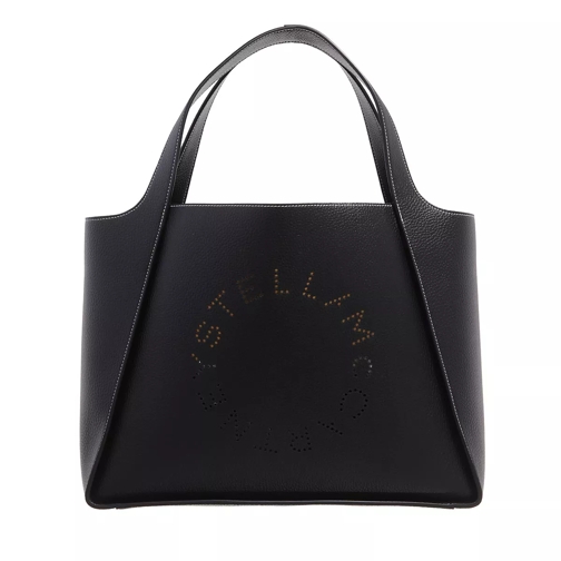Stella McCartney Stella Logo Tote Black Rymlig shoppingväska