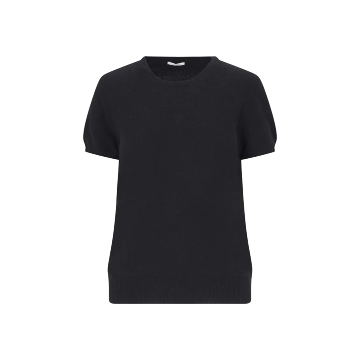 Tシャツ・カットソー Malo Short Sleeves Cashmere Crew Neck Top Malo Short Sleeves Cashmere Crew Neck Top Black | T-Shirt