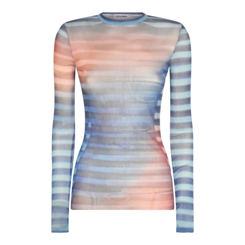 Jean Paul Gaultier Langärmeliges Oberteil Fitted Long-Sleeved Top Grey