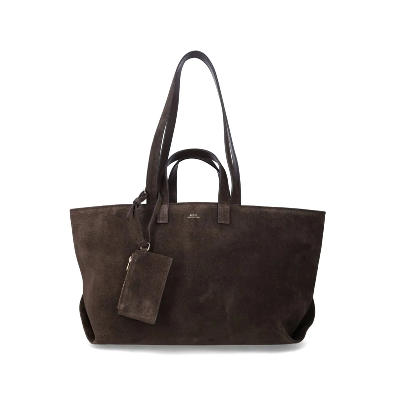 A.P.C. Fourre-tout Le Drummer Suede Bag Black