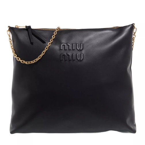 Miu Miu Hobo Shoulder Bag Leather Black Crossbody Bag
