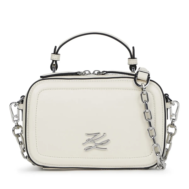 Karl Lagerfeld Crossbody Bag K/Autograph Ketten-Handtasche mit oberem Tragegrif weiss