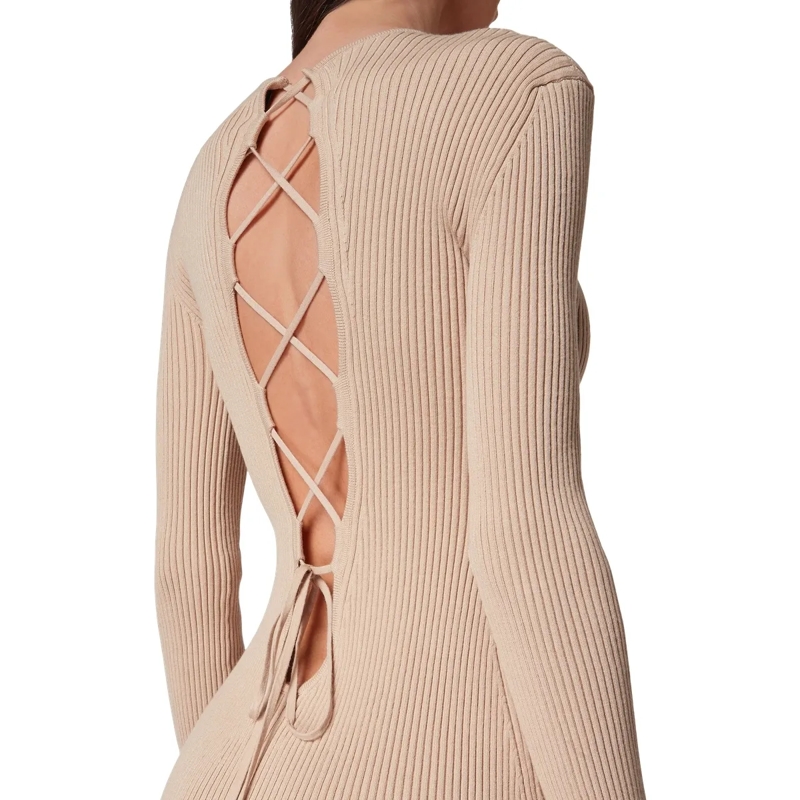 Philipp Plein Strickkleid Strickkleid beige(Image 8)